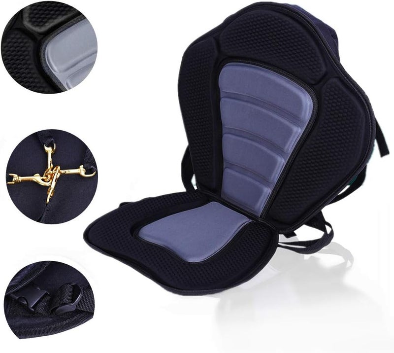 woobles Kayaking Seat, Comfortable Padded Kayak Seat+Detachable Canoe Backrest Sit Bag - Image 2